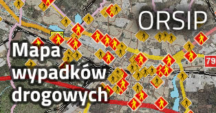 Mapa wypadków drogowych