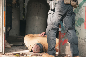 Zdjęcie zatrzymanego pozoranta w trakcie ćwiczeń