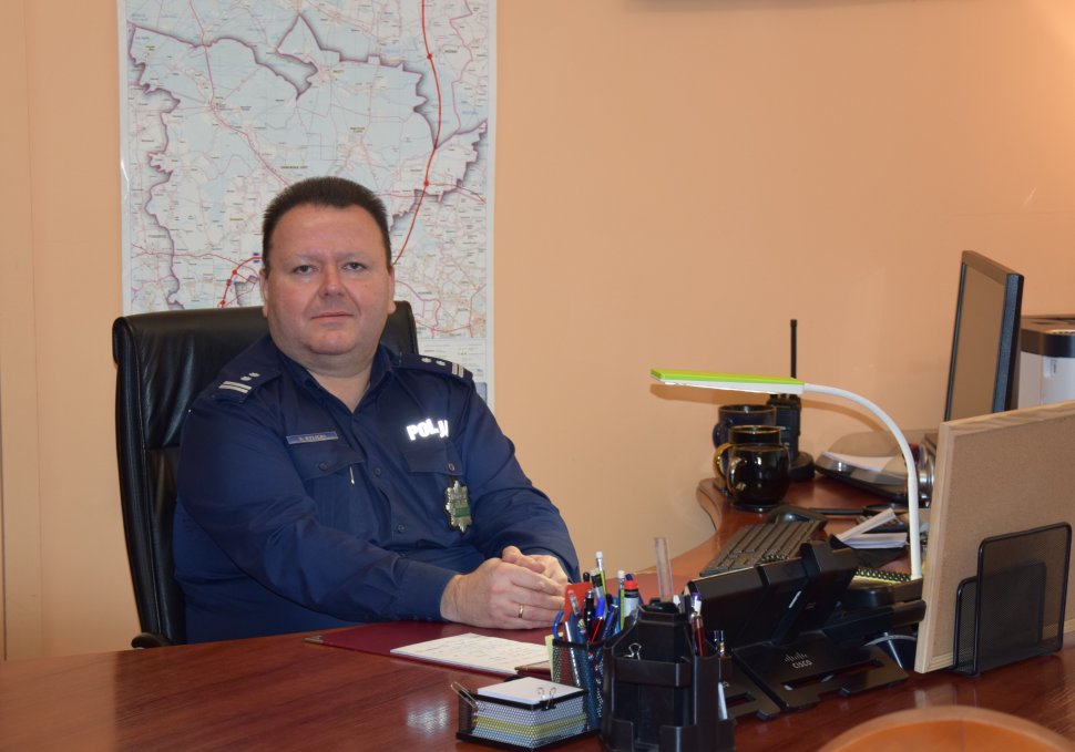 Na zdjęciu widać Komendanta Powiatowego Policji w Tarnowskich Górach p.o. młodszego inspektora Sławomira Bylickiego 