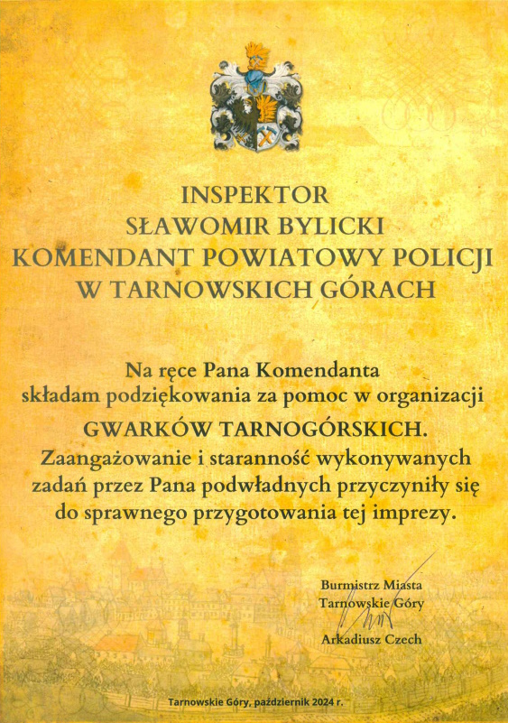 treść podziękowań 