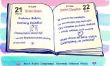 Grafika - otwarty kalendarz na 21 i 22 stycznia. Tekst na Grafice - Dzień Babci i Dzień Dziadka