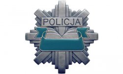 Odznaka: policyjna odznaka z logo POLICJA
