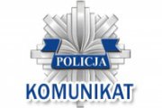 Grafika: odznaka policyjna. Tekst na grafice: komunikat