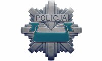 Odznaka: policyjna odznaka z logo POLICJA