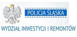 Grafika: Godło Polski. Teks na grafice: Policja Śląska, Wydział Inwestycji i Remontów