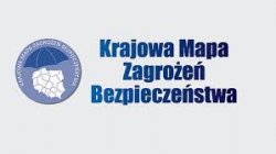 Grafika: mapa Polski pod parasolem. Tekst na grafice:  Krajowa Mapa Zagrożeń Bezpieczeństwa
