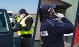 Na zdjęciu widać: policjanta, strażaka oraz funkcjonariusza Straży Granicznej - służby podczas pracy.