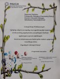 Kartka wielkanocna z życzeniami od tarnogórskich komendantów