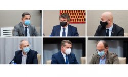 Spotkanie wiceministra Macieja Wąsika z przedstawicielami związków zawodowych zrzeszających funkcjonariuszy służb mundurowych MSWiA.