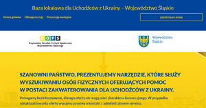 informator dla obywateli Ukrainy, napisy a w tle barwy flagi Ukraińskiej, niebiesko żółte