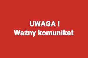 czerwony ekran z napisem &lt;uwaga! ważny komunikat&gt;