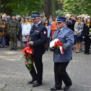 tarnogórski komendant mł.insp. Sławomir Bylicki w towarzystwie bryg. mgr inż. Grzegorz Twardawa
Zastępca Komendanta Powiatowego PSP w Tarnowskich Górach