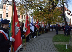 poczty sztandarowe w trakcie uroczystości