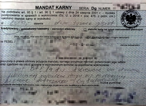 druk mandatu karnego