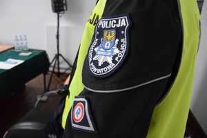 Na zdjęciu widoczna naszywka na mundurze