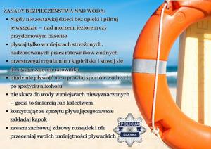 grafika z kołem ratunkowym i zasadami bezpieczeństwa
