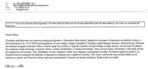 treść podziękowań