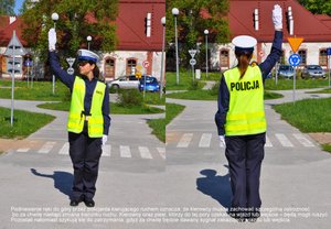 na zdjęciu policjantka kierująca ruchem