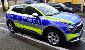 Na zdjęciu widoczny policyjny radiowóz