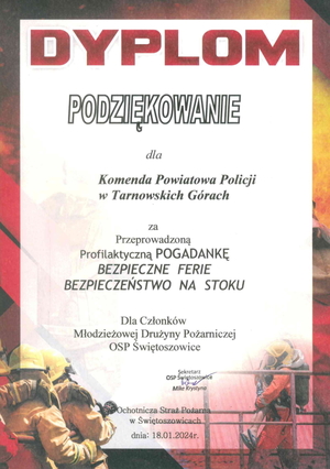 treść podziekowań