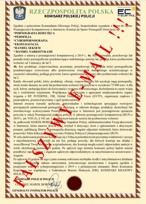 grafika przedstawiająca fałszywego maila