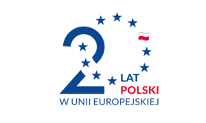 grafika z napisem 20 lat Polski w Unii Europejskiej