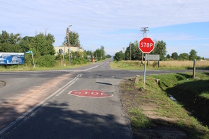 na zdjęciu skrzyżowanie ulic gdzie doszło do upadku motocyklisty