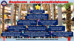 grafika w kształcie choinki z informacjami o bezpiecznych zakupach