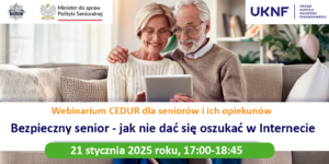 na zdjęciu seniorzy i napisy