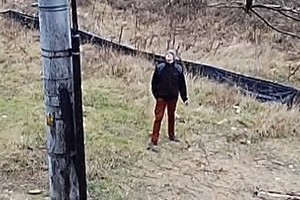 na zdjęciu mężczyzna przy słupie energetycznym