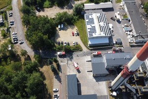 na zdjęciu z lotu ptaka teren elektrociepłowni