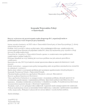 treść podziękowań