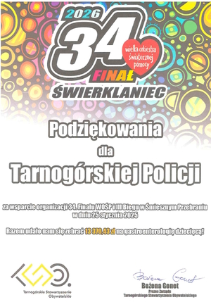 treść podziękowań