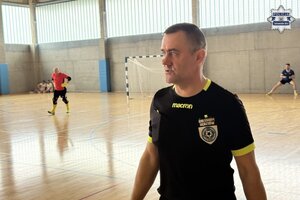 na zdjęciu sędzia na hali sportowej