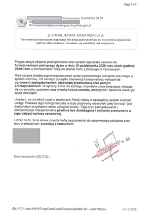 podziękowania od obywatela