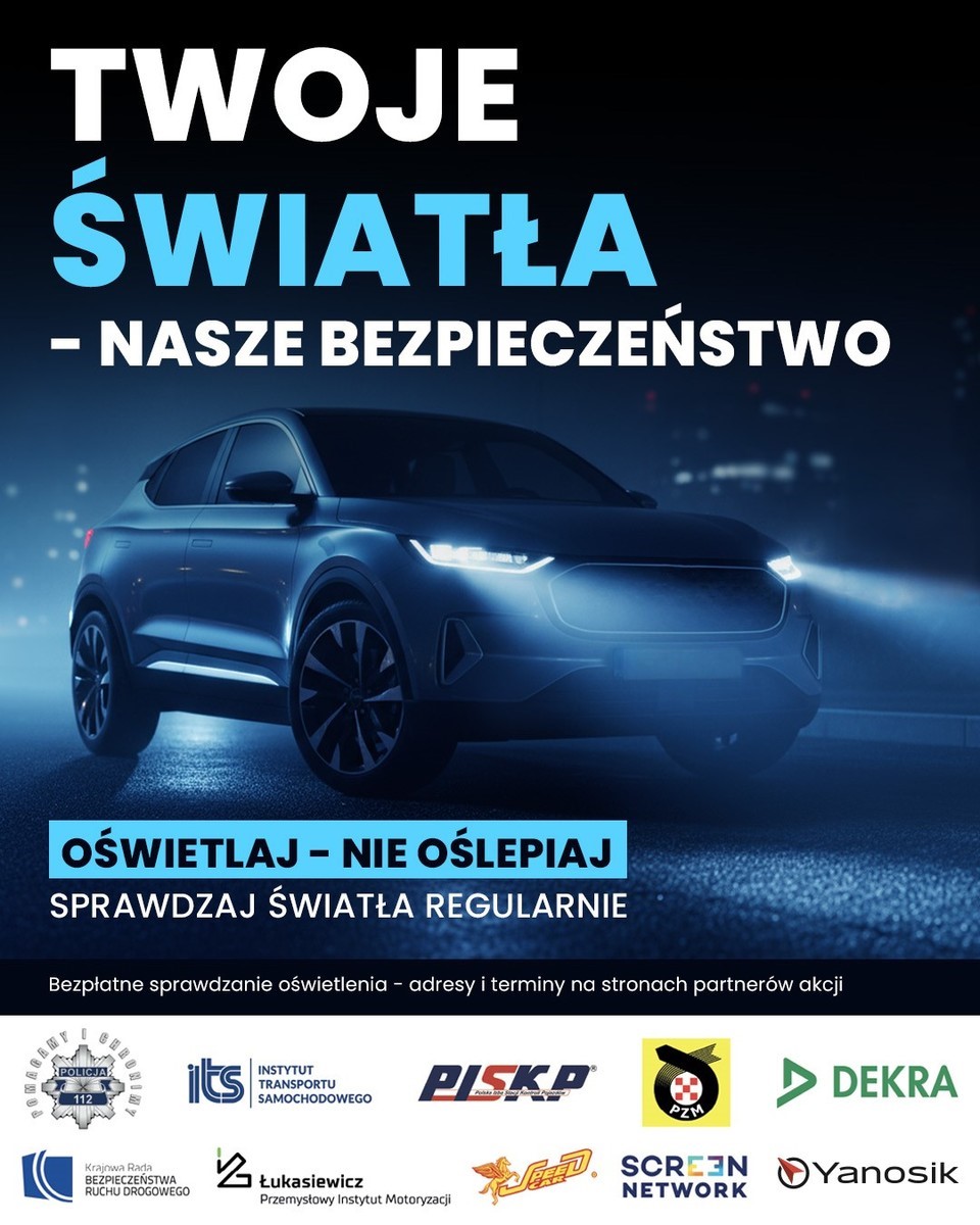 Akcja „Twoje Światła – Nasze Bezpieczeństwo” w powiecie tarnogórskim